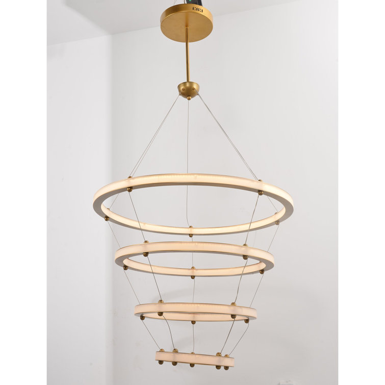 Shirk 20 - Light Dimmable LED Tiered Chandelier