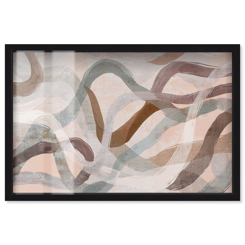 «Desert Trails Living Room» par Art Remedy, H 37 po x l 55 po, Noir