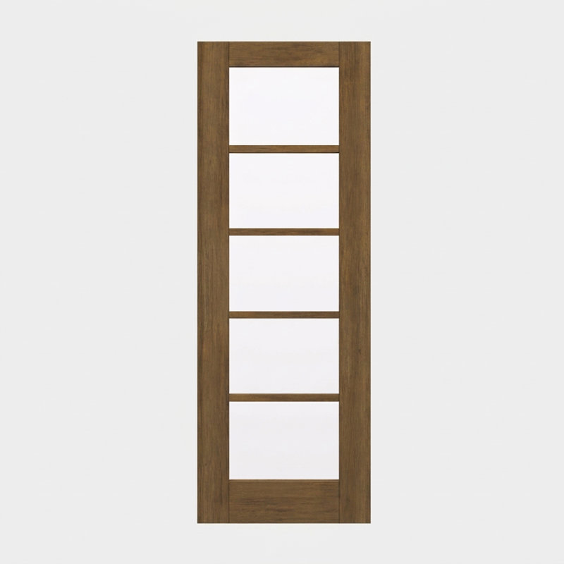 Porte d'extérieur 96 po Dalle acajou 96 po, sans finition SDL 5, 32" x 96" [32" Door]