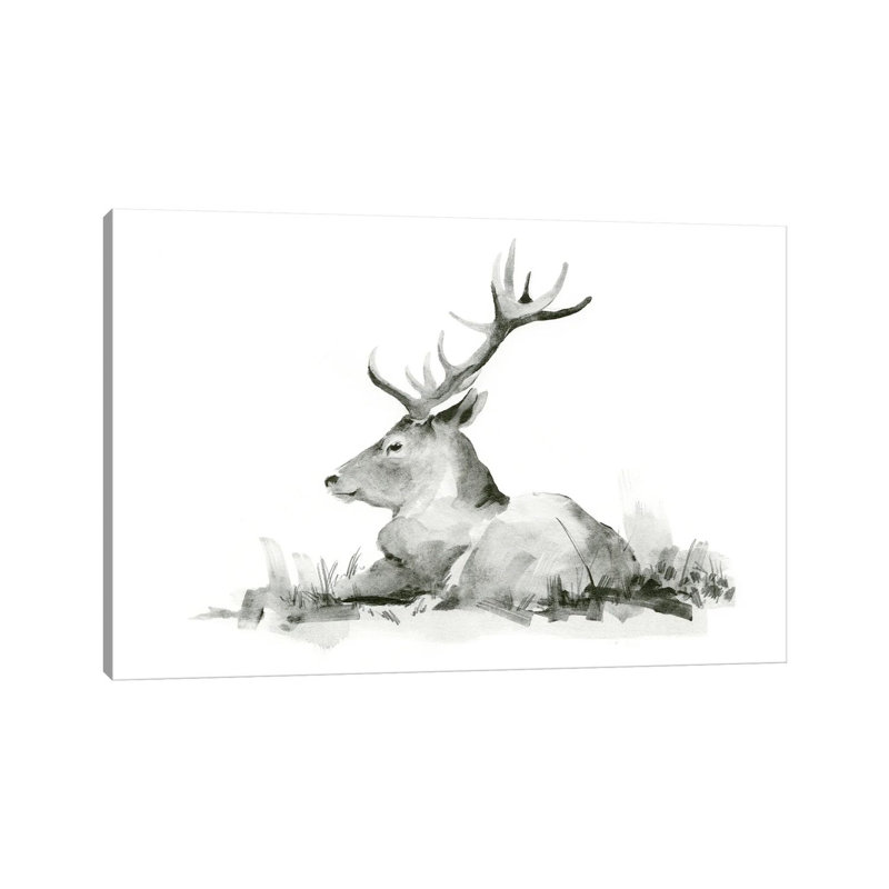 Recumbent Stag II by Jacob Green - Wrapped Canvas Gallery-Wrapped Canvas Giclée, 45.72cm H x 66.04cm W