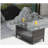 Outdoor patio Furniture  Coffee Table with clear tempered glass