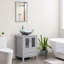 Finition de la base: finition du plateau blanc: meuble-lavabo simple autoportant bleu de 24 po avec comptoir en bois manufacturé-657482317-657482314