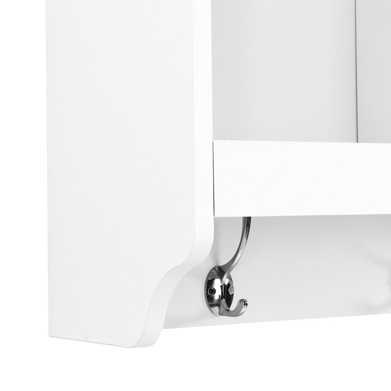 Portemanteau blanc avec banc de rangement pour chaussures et tablettes réglables, organisateur de vestibule élégant pour portemanteau mural 4 crochets, vestibule