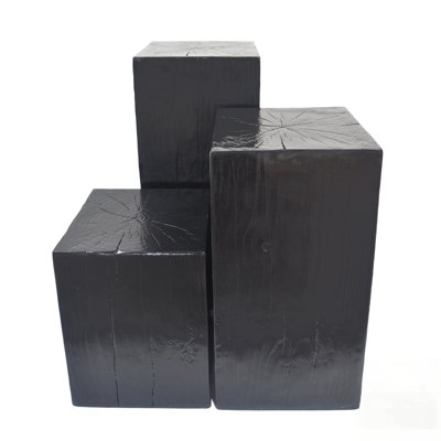 Retro Style MGO Side Table Set, Stackable End Tables For Living Room, Bedroom, And Office, Space-Saving Design