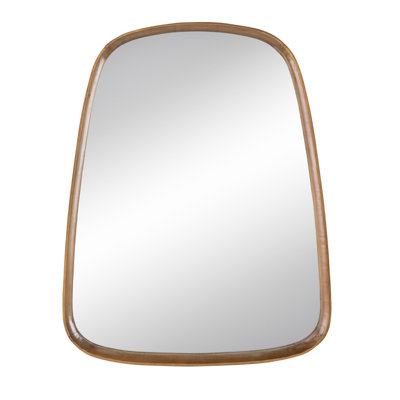 27"X37" Living Room Bathroom Entryway Mirror With Wood Frame - Minimalist Silhouette, Softens Space Wooden Sleek And Classy, Completes