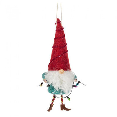 Ornement debout gnome debout avec lumières suspendues