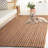 Lyster Beach Jute & Coir Striped Rug in Brown-2046965423