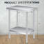 Table en acier inoxydable pour la préparation et le travail, table de travail de cuisine à 2 niveaux avec tablette réglable et pieds préinstallés, petite table en métal pour le restaurant, la maison, le garage et l'extérieur-114610357