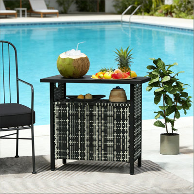 Table basse d'extérieur, organisateur d'armoire de rangement pour serviettes et table de bar | Idée de cadeau