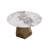 Modern Round Marble Dining Table With Metal Base Artificial Marble For 6 People Kitchen Dining Table (Dining Table Only)-275418600