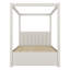 Lit plateforme à baldaquin avec gigogne et trois tiroirs de rangement, beige-1104026830