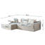 Canapé modulaire convertible en L 2 pièces dans une boîte avec coussins et canapé modulaire 3 places pour plus de confort et de polyvalence