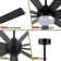 72" Meadowlands 9 - Blade LED Standard Ceiling Fan with Remote Control and Light Kit Included