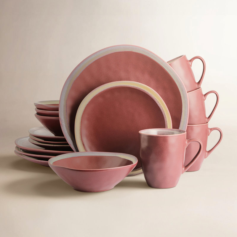 Stone Lain Serafina 16-Piece Dinnerware Set Stoneware, Wine
