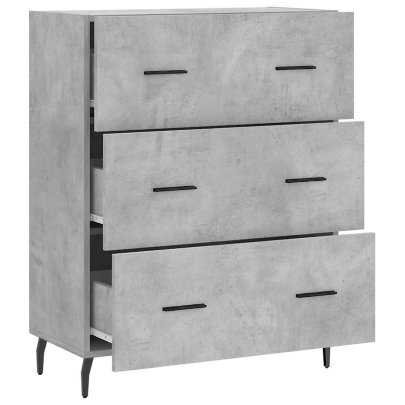 Marckson 69.5cm W 3 - Drawer Chest of Drawers, Concrete Grey