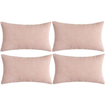 Coussin en velours côtelé réversible deux tons