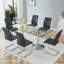 Ensemble de table et de chaises. Table en verre trempé de 71 po x 35,4 po-27774222-27774223-27774210