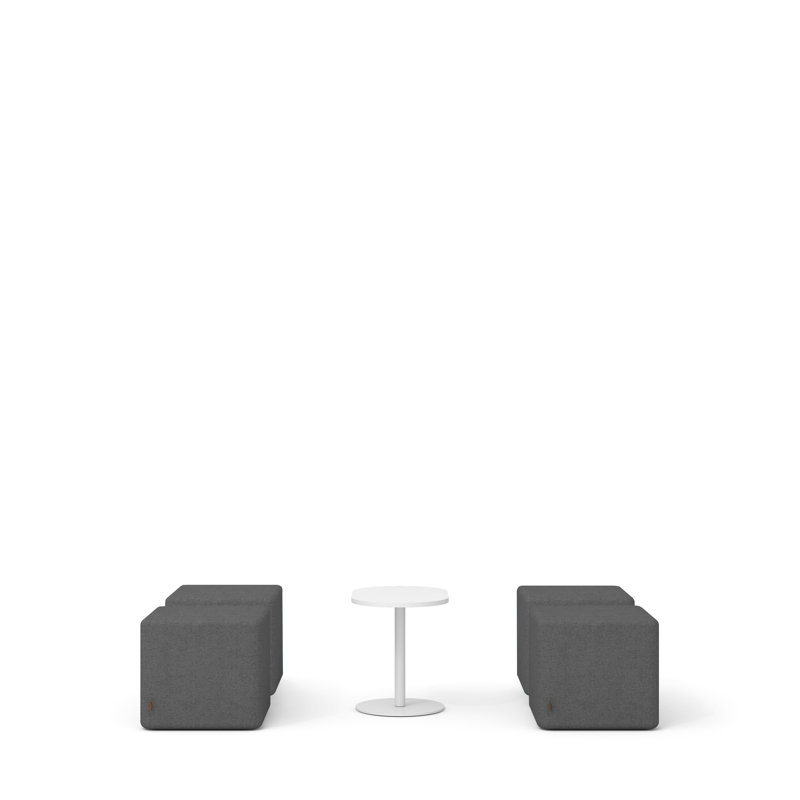 Ensemble de table d'appoint Block Party, blanc Tucker, Gris foncé