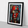 Robot Abstract - Single Picture Frame Print on Wood