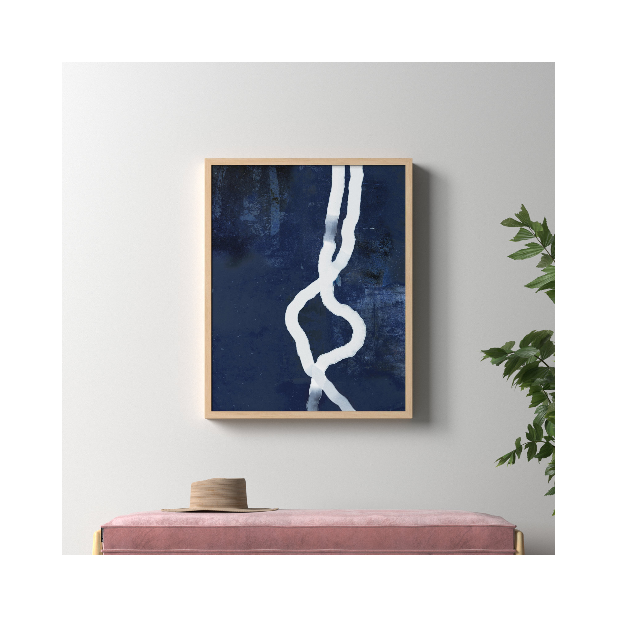 White Rope 3 by Jacques Pilon, Brown, 38" H x 30" W