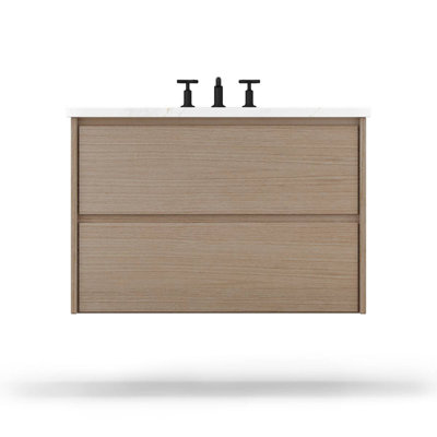 Gilded Two-Drawer Single Bath Floating Vanity