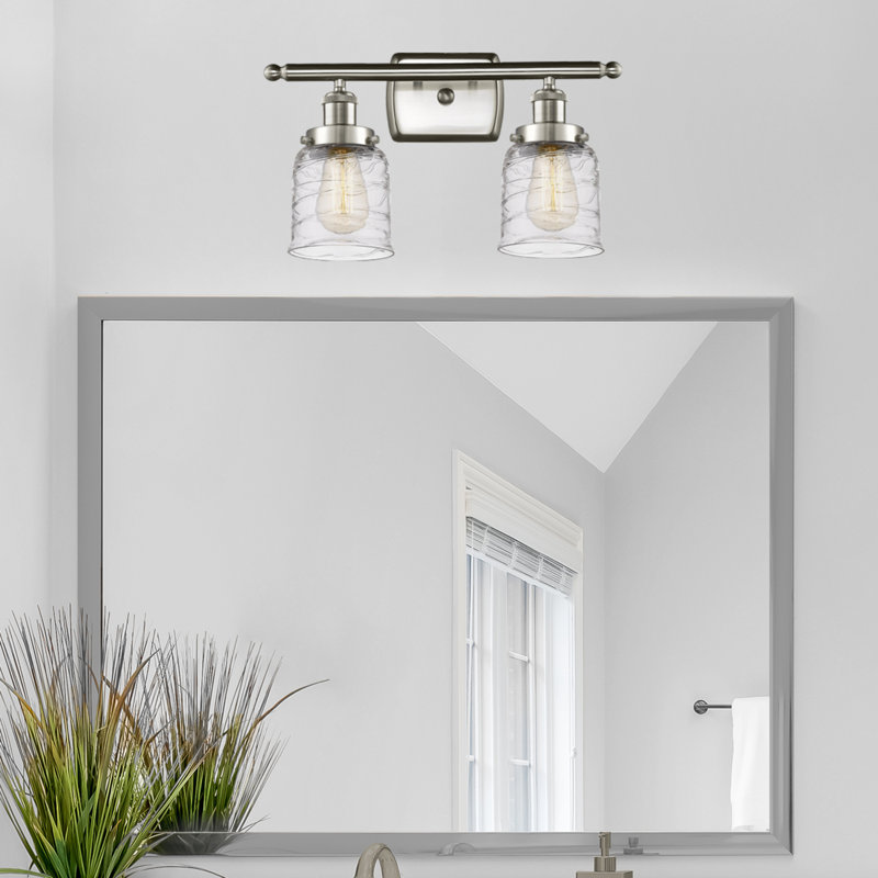 #N/A, Clear Deco Swirl, Brushed Satin Nickel, LED
