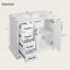 Meuble-lavabo moderne 36 po avec lavabo en céramique, porte à fermeture douce, 3 tiroirs, tablette réglable-1168113932