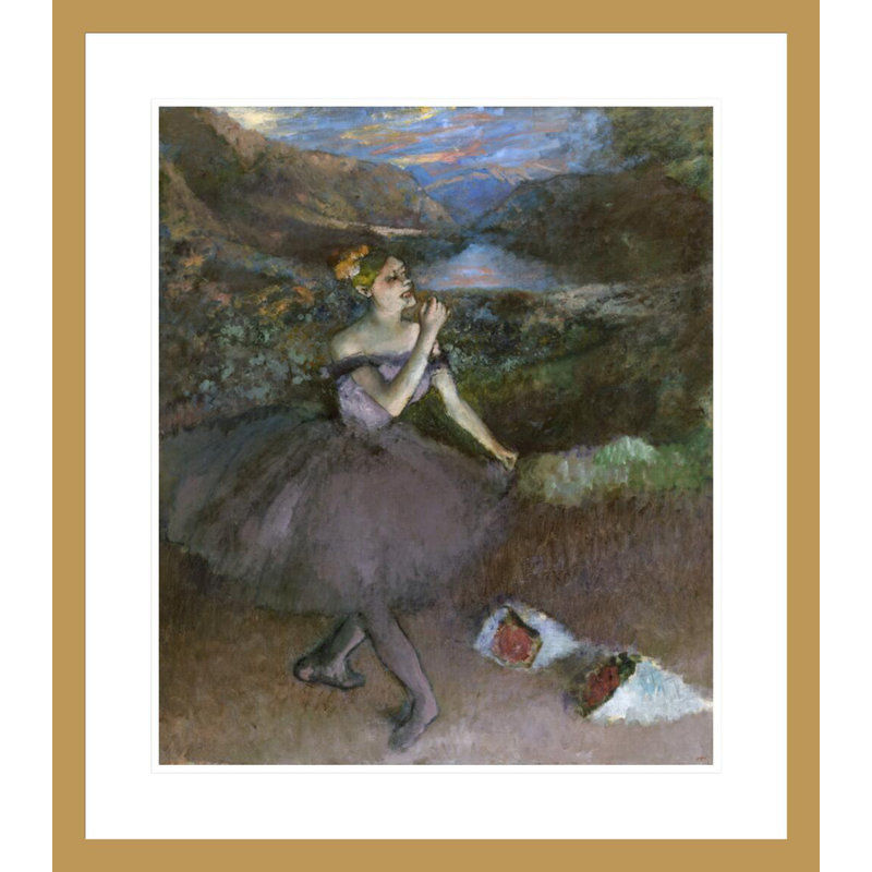 «Dancer with Bouquet» par Edgar Degas, impression giclée encadrée, H 26,71 po x l 23,5 po