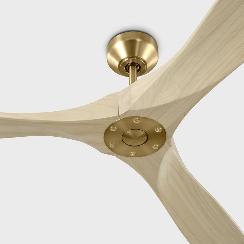 Visual Comfort Fan Maverick Smart 70 Indoor Ceiling Fan with Threaded Downrod, Dark Walnut blades and Handheld Remote