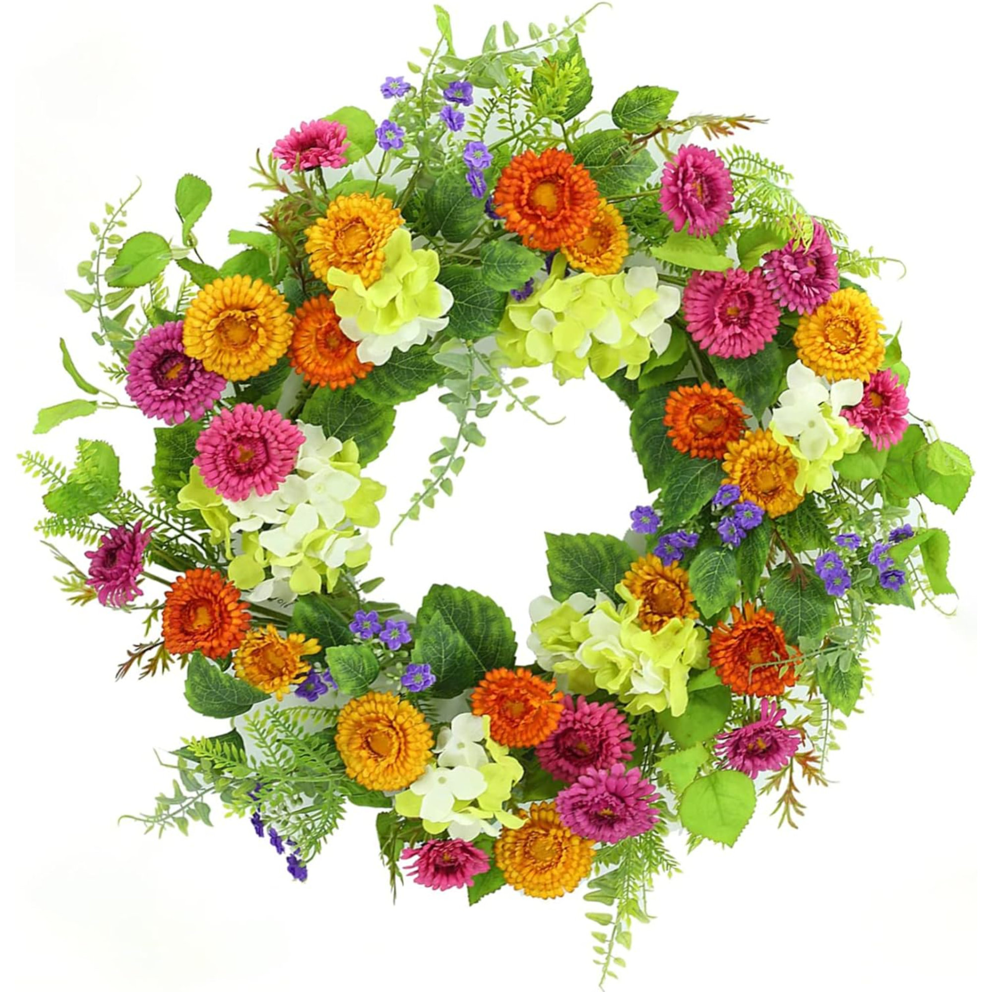 The Holiday Aisle® Faux Daisy 20'' Wreath | Wayfair