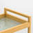 3-Tier Glass Utility Cart Rolling Metal Storage Organizer with Wheels-100824409