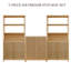 Ensemble d'armoire de salle de bain 3 pièces en bambou naturel