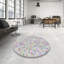 Tapis géométrique vert mer / jaune-1913062932