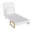 Fauteuil convertible 3-en-1 pliant pour canapé-lit - Dossier réglable à 5 positions avec coussin, canapé-lit peu encombrant pour le salon, la chambre à coucher et le bureau (blanc)