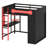 Space-Saving High Sleeper Featuring Workspace, Accessible Wardrobe Storage, and Dynamic LED Light Strips-2016244988