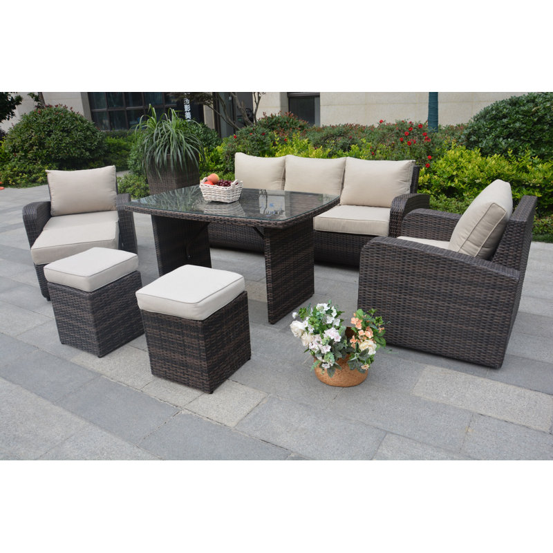 8 - Person Patio Conversation Set with Cushions