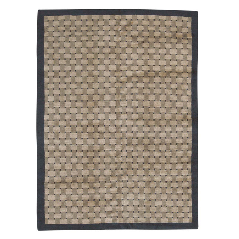 Hand Knotted Wool Geometric Area Rug