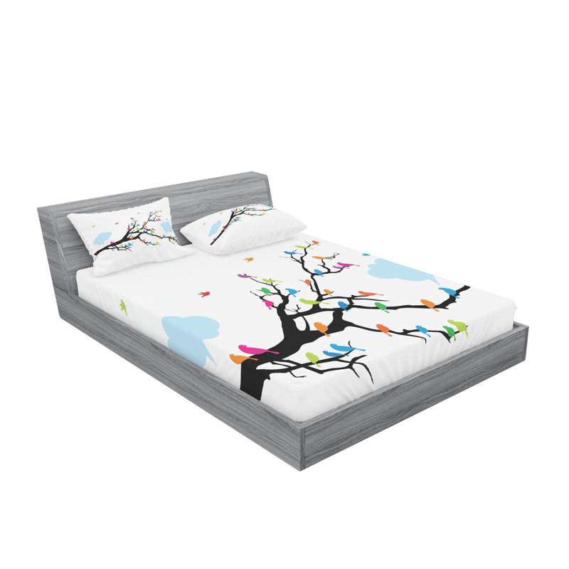 Microfiber Sheet Set, Queen Sheet Set with Fitted Sheet