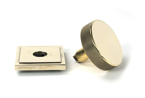 Brompton Single Dummy Door Knob , Aged Brass