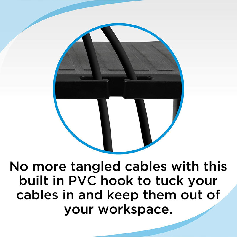 Black Adjustable Ergonomic Plastic Desk Monitor Stand
