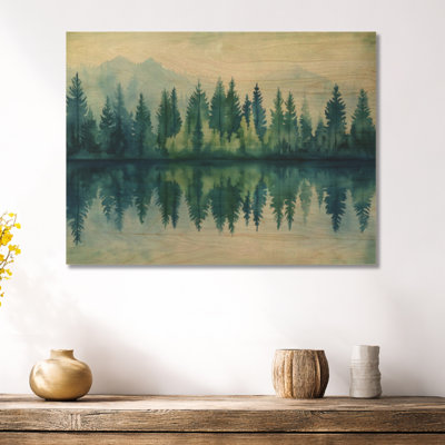 Forest River Reflection - Rustic Wood Wall Decor