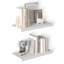  Grandes tablettes flottantes murales pour ensemble de 2 tablettes murales en bois de 24 po x 12,75 po x 2 po avec support mural pour la chambre à coucher, la cuisine et le salon, blanc-870046216-868230142