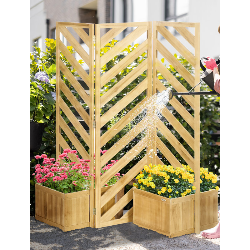 Treillage pliant en bois H 65 po x l 62,25 po Taneice