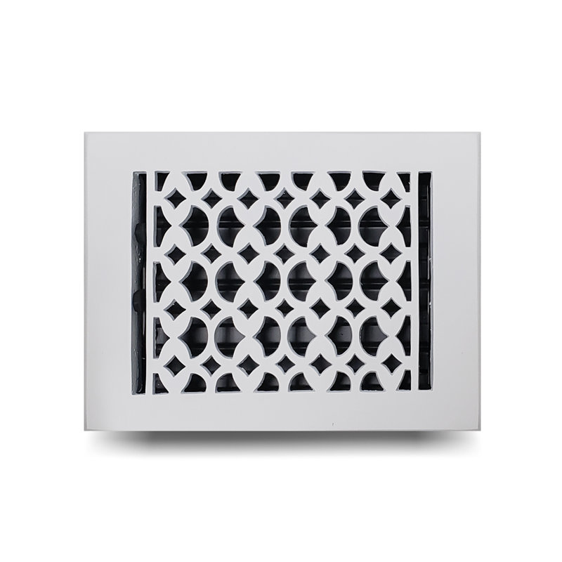 Registre mural en métal, 10" L x 7.5" W x 2.35" H, Blanc