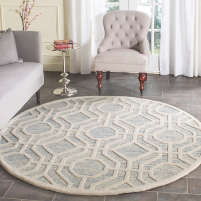 Deedgra Hand Tufted Wool Geometric Rug