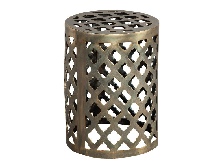 Tabouret de jardin en laiton
