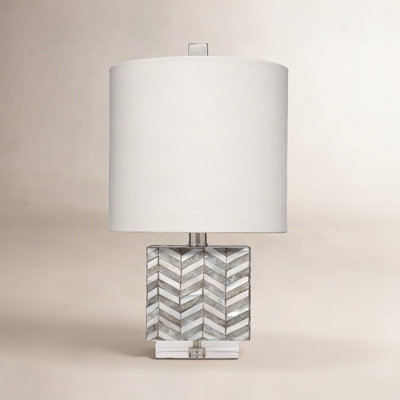 Mother of Pearl Linen Table Lamp
