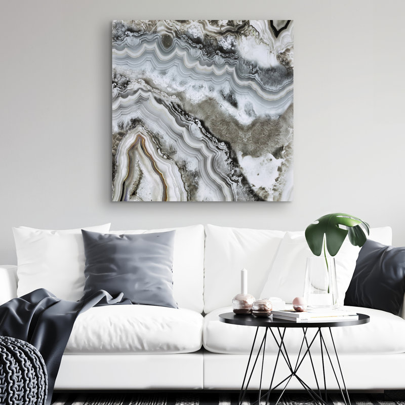 Abstract geode - 32"x32" art on canvas