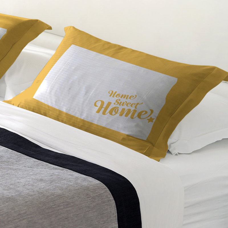 Fargo Polyester Sham Set, King, Polyester, Yellow