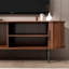 Meuble télé Mid-Century de 55 po avec porte coulissante pour petits espaces